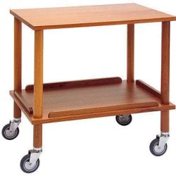 carrello gueridon legno 2 ripiani