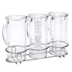 espositore con 3 caraffe multiuso