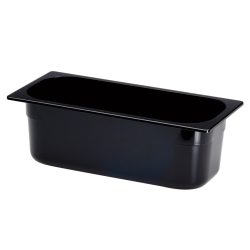 Black ice cream container