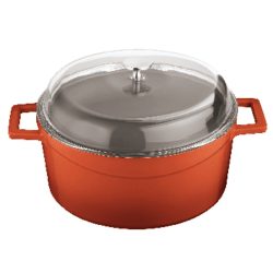 Casseruola ghisa con coperchio vetro