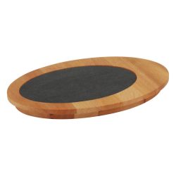 Service dish with porcelain surface