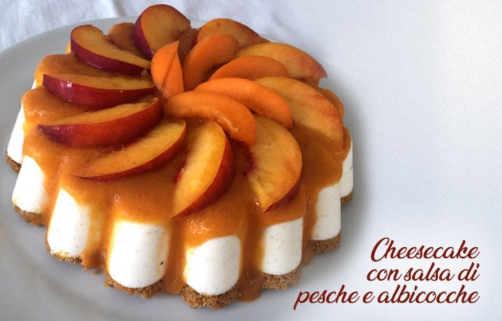Cheesecake albicocche e pesche